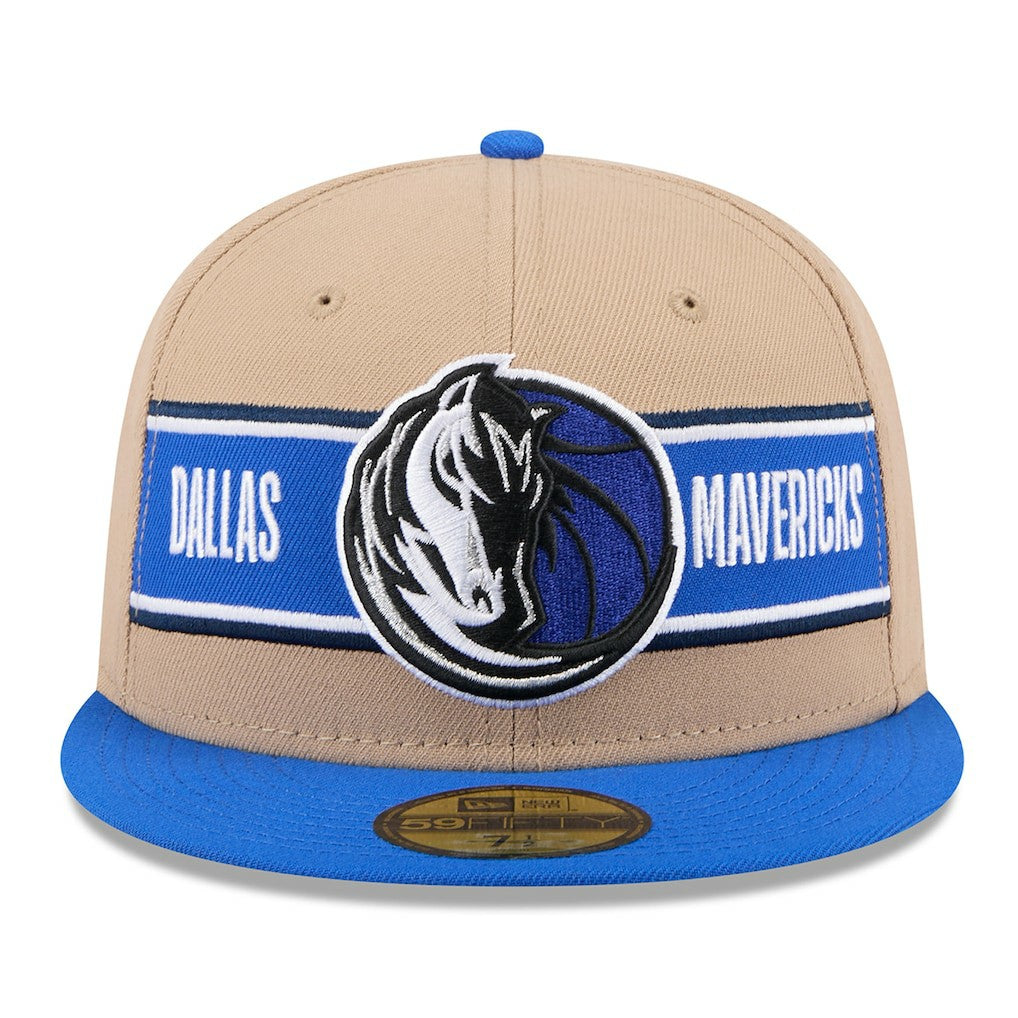 Dallas Mavericks 2024 NBA Draft 59FIFTY Fitted Hat for sale Tan/Blue | New Era discount