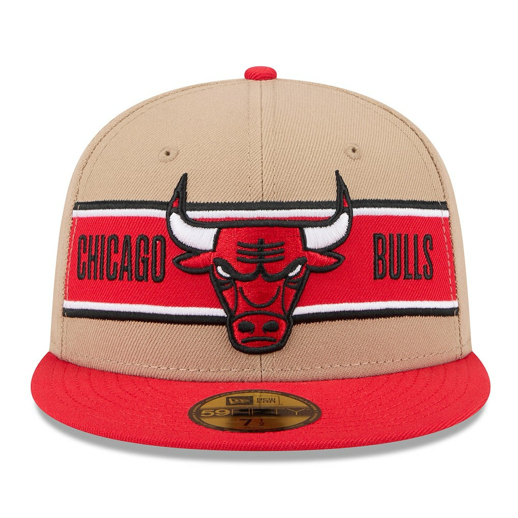 Chicago Bulls 2024 NBA Draft 59FIFTY Fitted Hat Tan/Red | New Era US