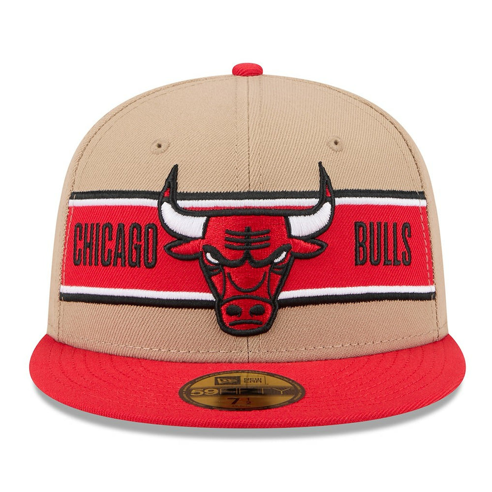 Chicago Bulls 2024 NBA Draft 59FIFTY Fitted Hat Tan/Red | New Era US