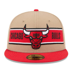 Chicago Bulls 2024 NBA Draft 59FIFTY Fitted Hat Tan/Red | New Era US
