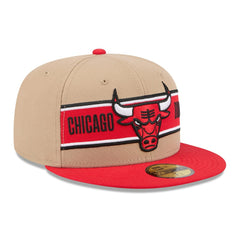 Chicago Bulls 2024 NBA Draft 59FIFTY Fitted Hat Tan/Red | New Era US