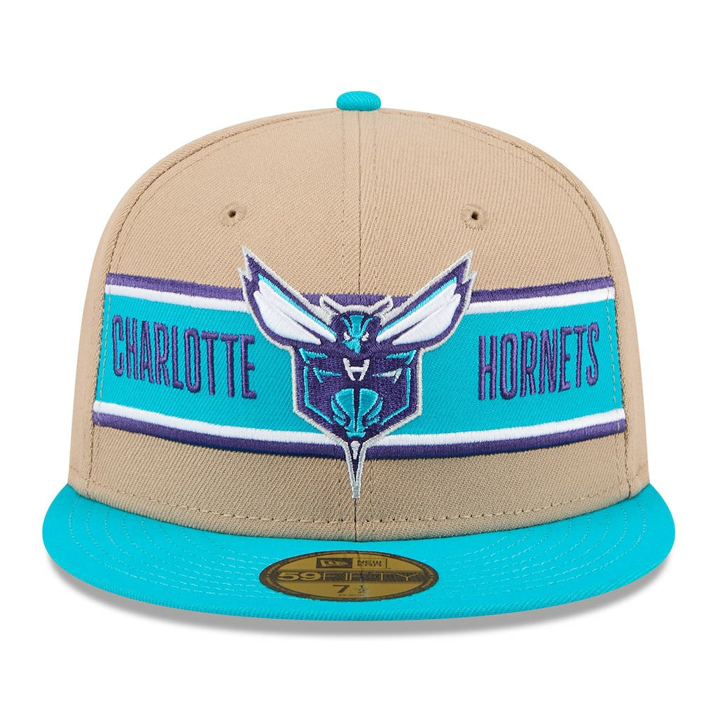 Charlotte Hornets 2024 NBA Draft 59FIFTY Fitted Hat Tan/Teal | New Era