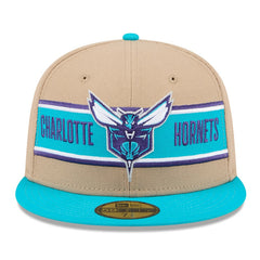 Charlotte Hornets 2024 NBA Draft 59FIFTY Fitted Hat Tan/Teal | New Era