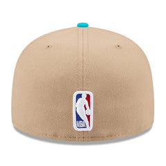 Charlotte Hornets 2024 NBA Draft 59FIFTY Fitted Hat Tan/Teal | New Era