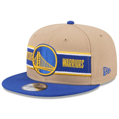 Golden State Warriors 2024 NBA Draft 9FIFTY Snapback Hat for sale Tan/Royal | New Era