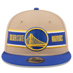 Golden State Warriors 2024 NBA Draft 9FIFTY Snapback Hat for sale Tan/Royal | New Era