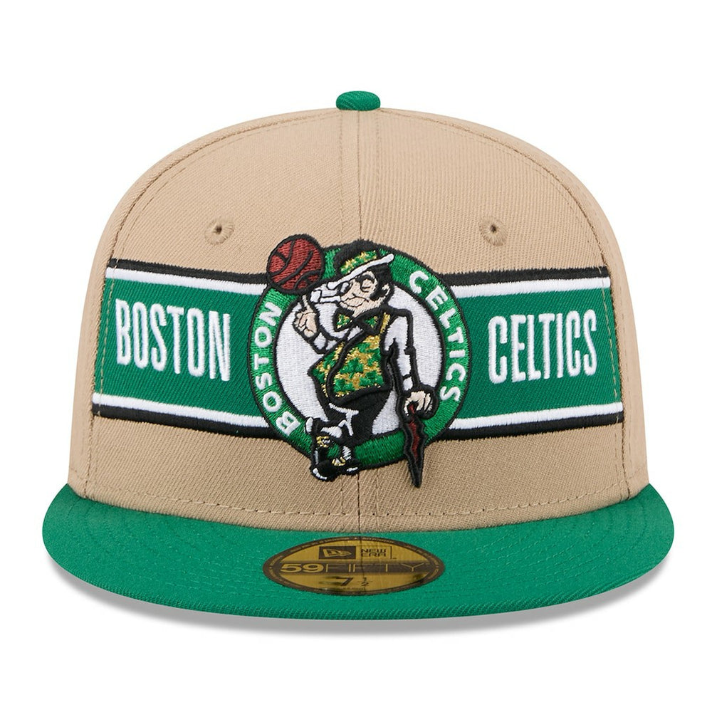 Boston Celtics 2024 NBA Draft 59FIFTY Fitted Hat Tan/Kelly Green | New Era Near Me