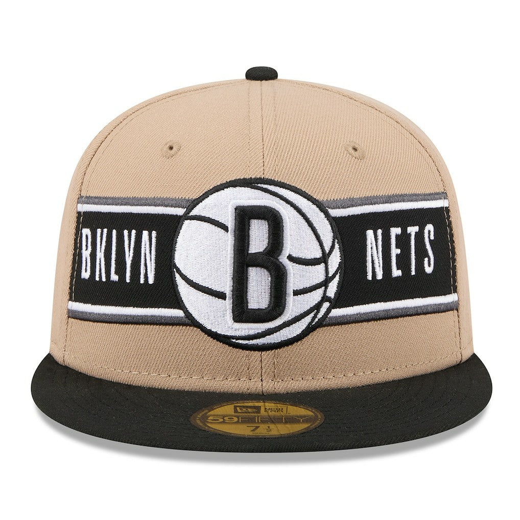 Brooklyn Nets 2024 NBA Draft 59FIFTY Fitted Hat Tan/Black | New Era Lifestyle