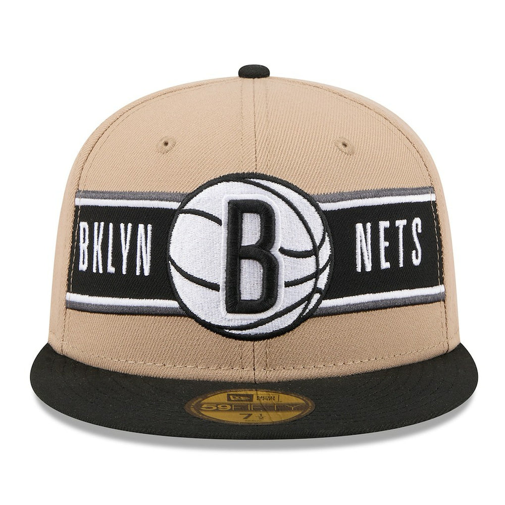 Brooklyn Nets 2024 NBA Draft 59FIFTY Fitted Hat Tan/Black | New Era Lifestyle
