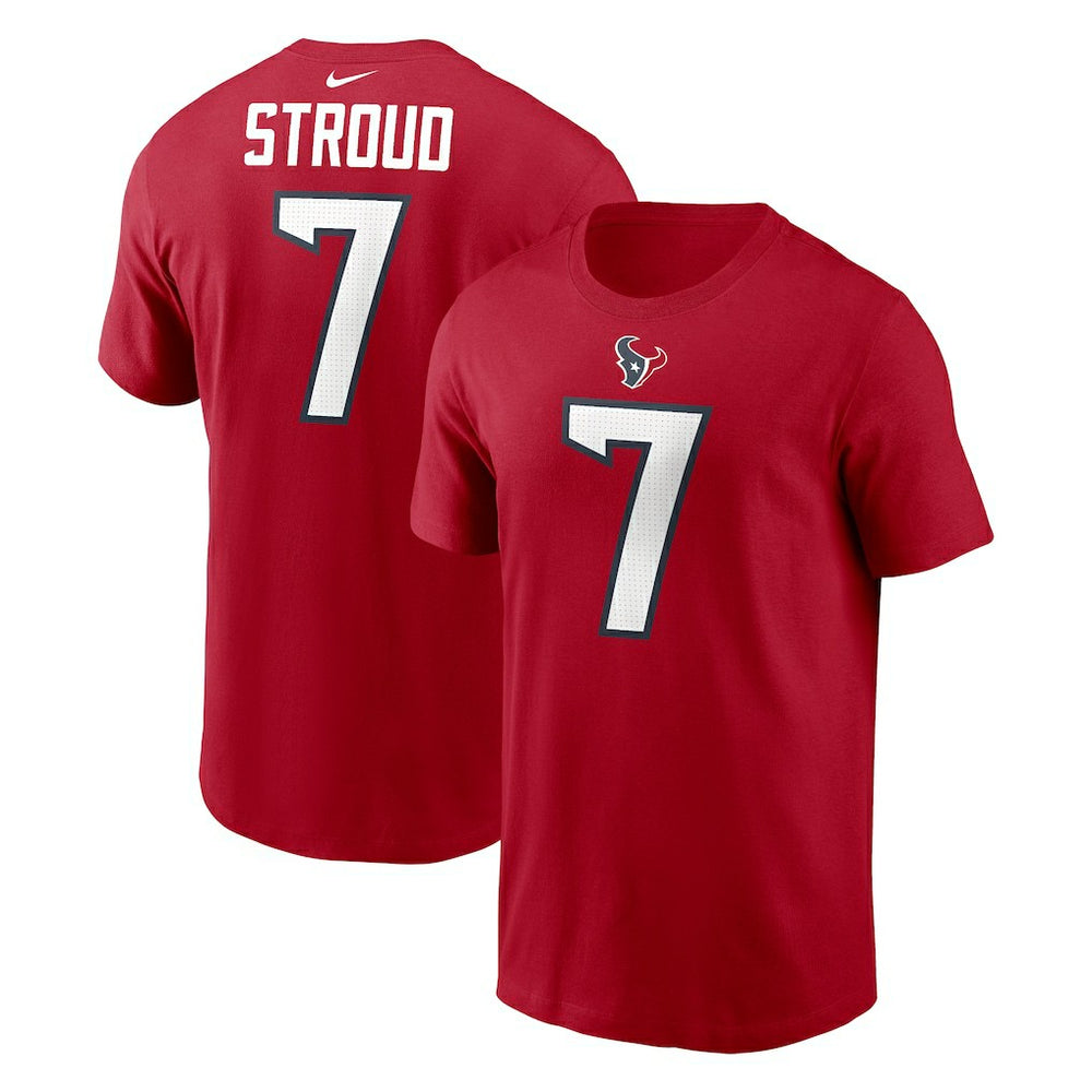 Nike C.J. Stroud Houston Texans Player Name & Number T-Shirt Red