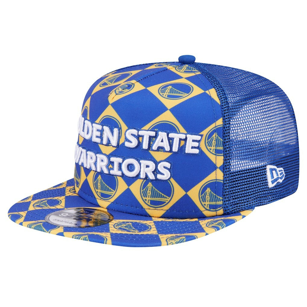 Golden State Warriors Seeing Diamonds A-Frame Trucker 9FIFTY Snapback Hat for sale Royal | New Era outlet