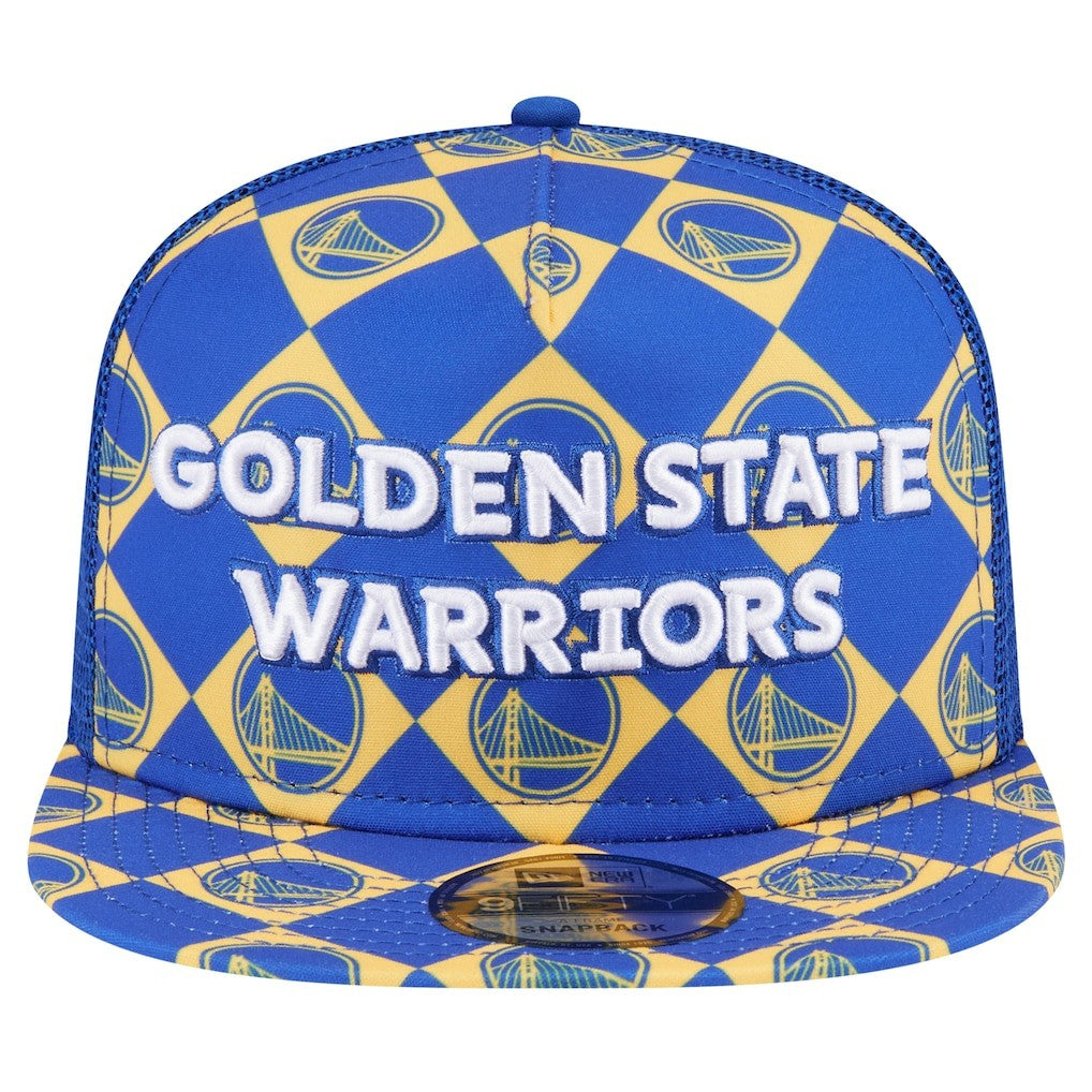 Golden State Warriors Seeing Diamonds A-Frame Trucker 9FIFTY Snapback Hat for sale Royal | New Era outlet