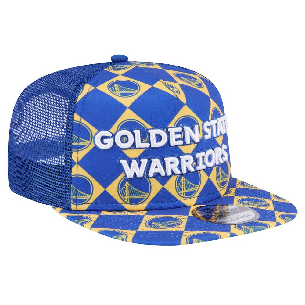 Golden State Warriors Seeing Diamonds A-Frame Trucker 9FIFTY Snapback Hat for sale Royal | New Era outlet