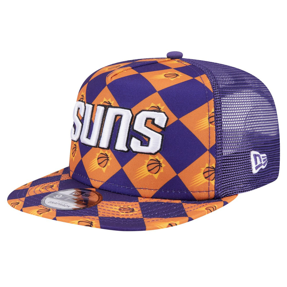 Phoenix Suns Seeing Diamonds A-Frame Trucker 9FIFTY Snapback Hat Purple | New Era