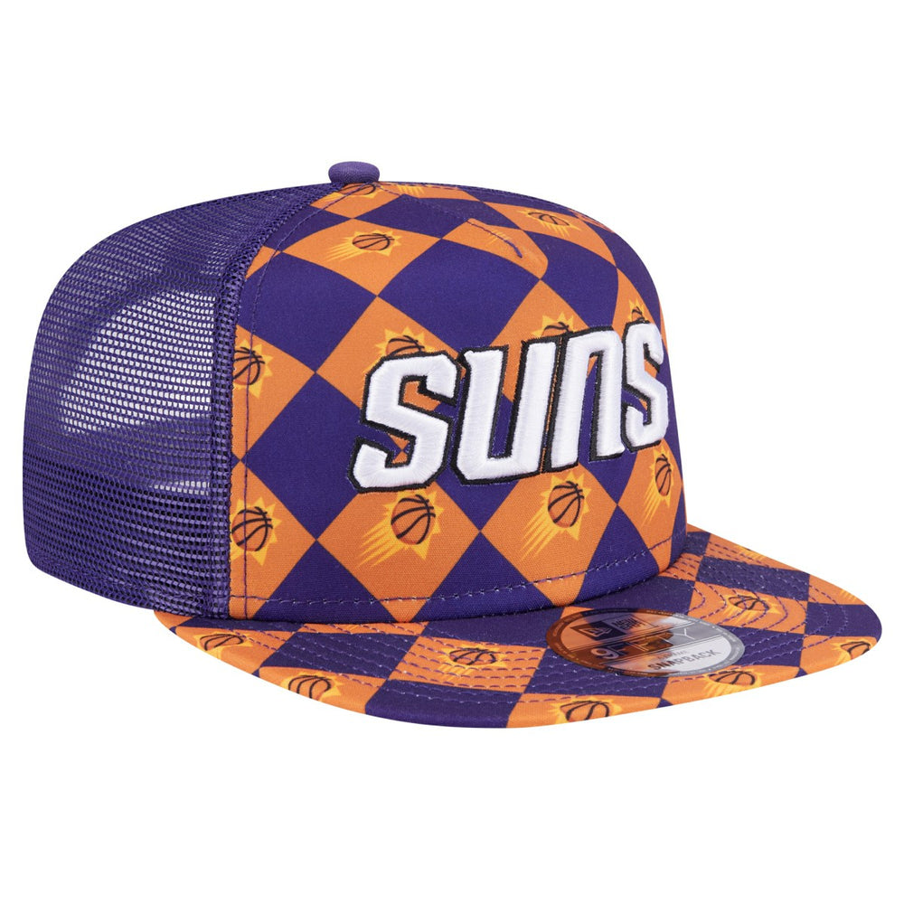 Phoenix Suns Seeing Diamonds A-Frame Trucker 9FIFTY Snapback Hat Purple | New Era