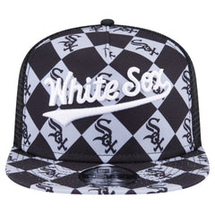 Chicago White Sox New Era Seeing Diamonds A-Frame Trucker 9FIFTY Snapback Hat - Black - New Era on Sale