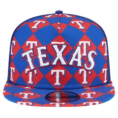 Texas Rangers New Era Seeing Diamonds A-Frame Trucker 9FIFTY Snapback Hat - Royal - New Era Online