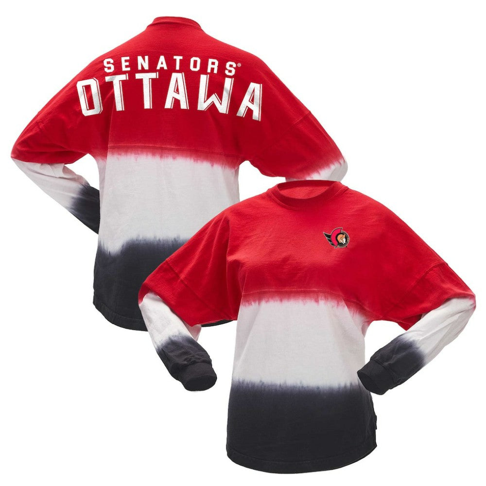 Ottawa Senators Fanatics Women's Ombre Long Sleeve T-Shirt - Red/Black - NHL 200758406