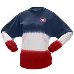 Montreal Canadiens Fanatics Women's Ombre Long Sleeve T-Shirt - Navy/Red - NHL 200758414
