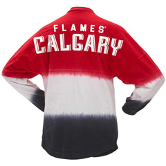 Calgary Flames Fanatics Women's Ombre Long Sleeve T-Shirt - Red/Black - NHL 200758420