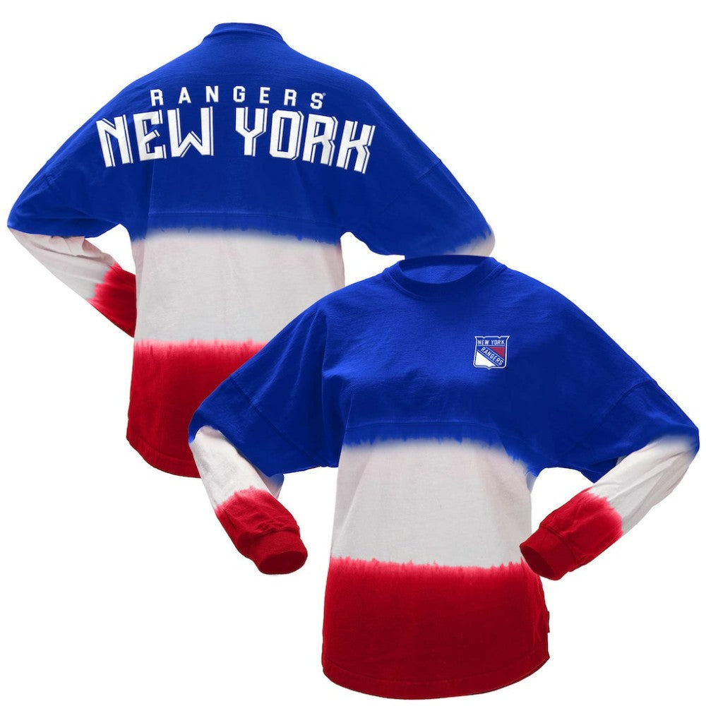 New York Rangers Fanatics Women's Ombre Long Sleeve T-Shirt - Blue/Red - NHL 200758423