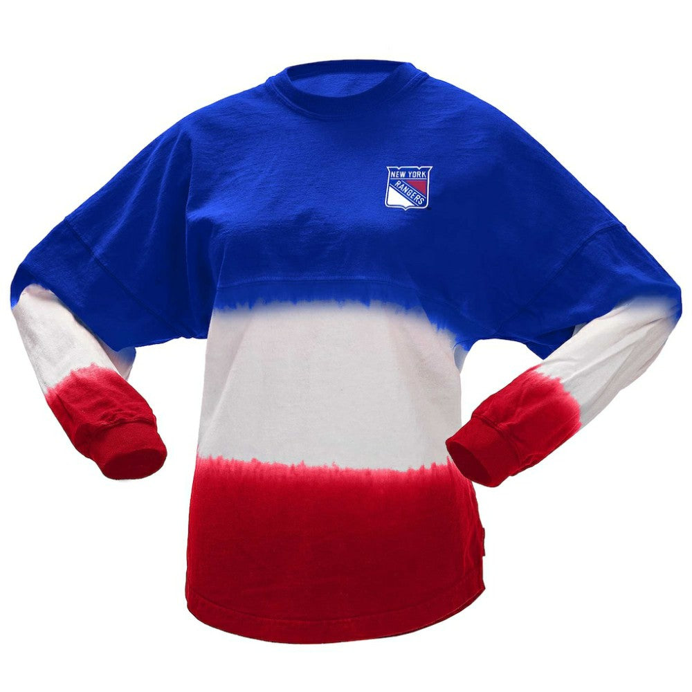 New York Rangers Fanatics Women's Ombre Long Sleeve T-Shirt - Blue/Red - NHL 200758423