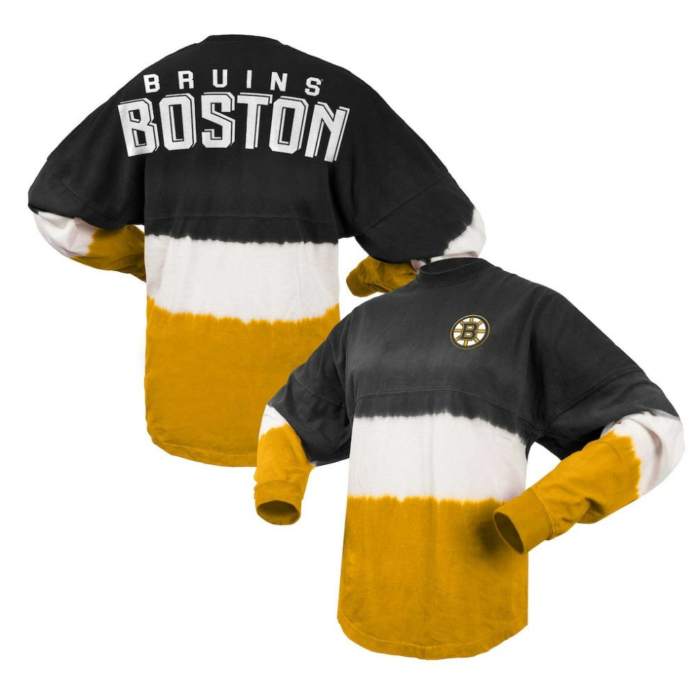 Boston Bruins Fanatics Women's Ombre Long Sleeve T-Shirt - Black/Gold - NHL 200758424