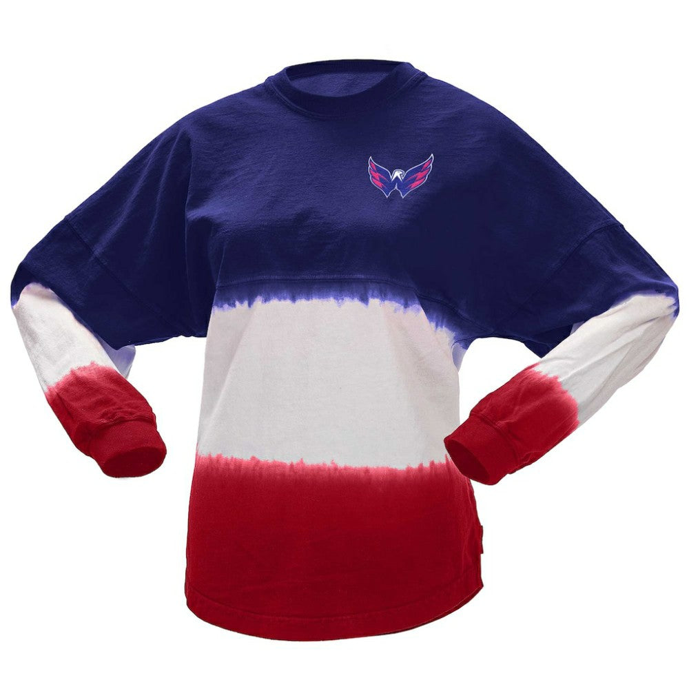 Washington Capitals Fanatics Women's Ombre Long Sleeve T-Shirt - Navy/Red - NHL 200758429
