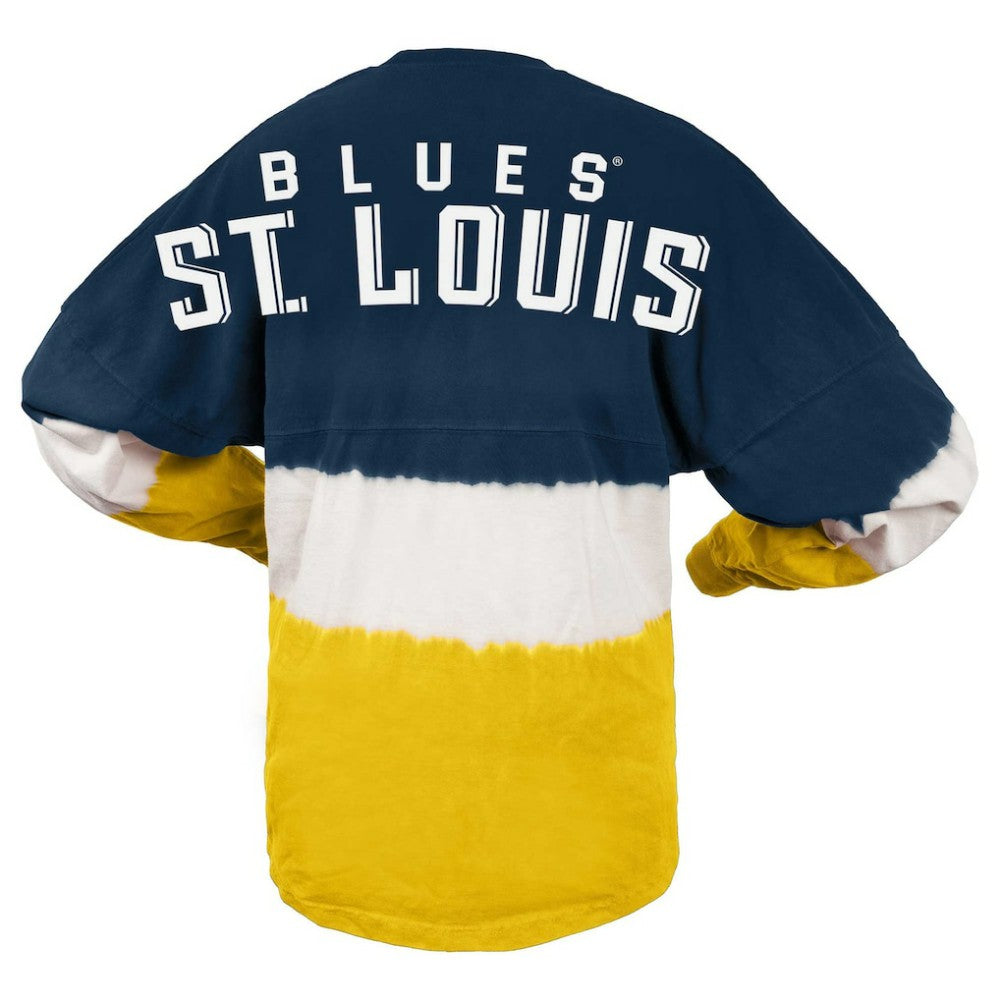 St. Louis Blues Fanatics Women's Ombre Long Sleeve T-Shirt - Navy/Gold - NHL 200758430