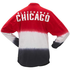 Chicago Blackhawks Fanatics Women's Ombre Long Sleeve T-Shirt - Red/Black - NHL 200758437