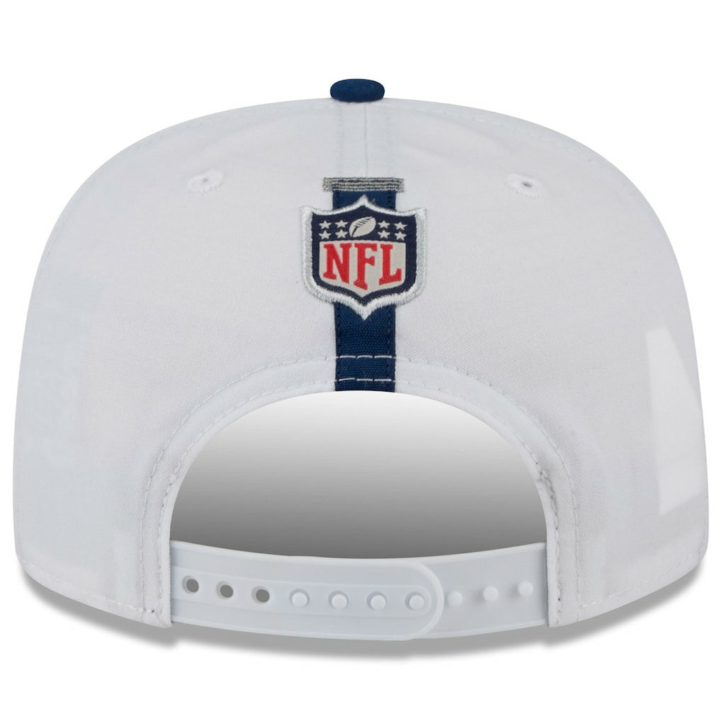 Dallas Cowboys New Era 2024 NFL Training Camp Golfer Snapback Hat White/Navy