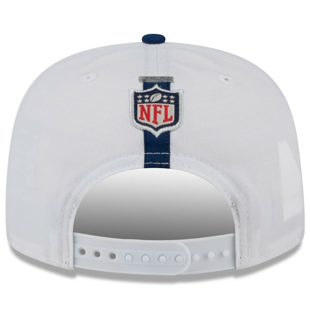Dallas Cowboys New Era 2024 NFL Training Camp Golfer Snapback Hat White/Navy