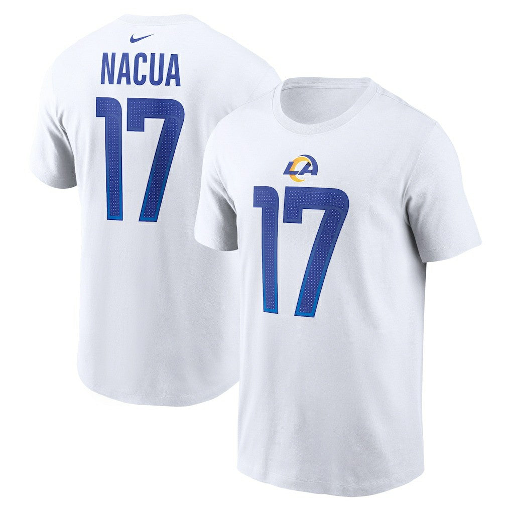 Nike Puka Nacua Los Angeles Rams Player Name & Number T-Shirt White