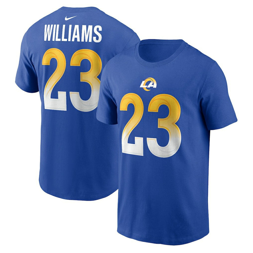 Nike Kyren Williams Los Angeles Rams Player Name & Number T-Shirt Royal