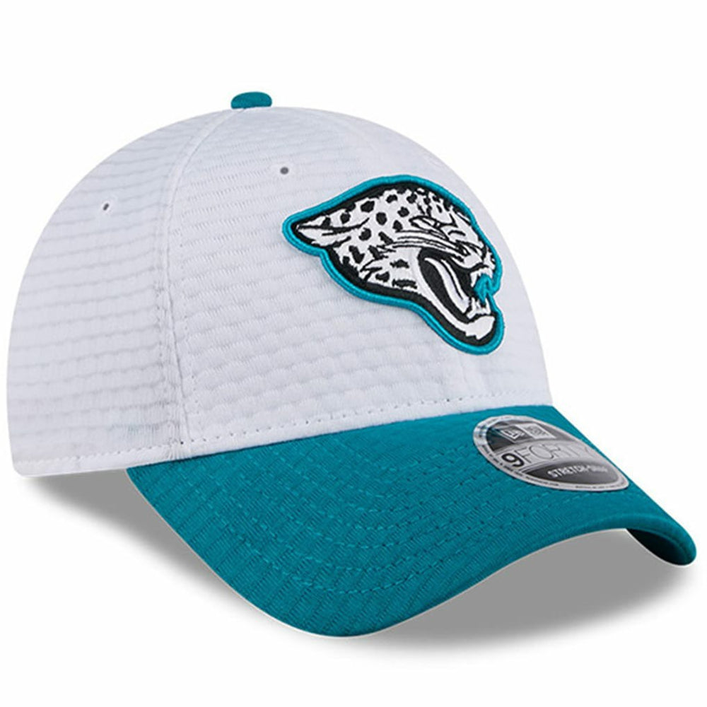 Jacksonville Jaguars New Era 2024 NFL Training Camp 9FORTY Adjustable Hat White/Teal