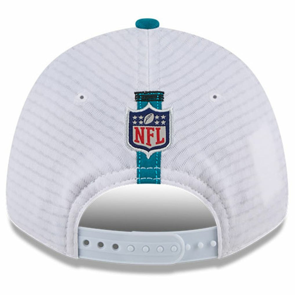 Jacksonville Jaguars New Era 2024 NFL Training Camp 9FORTY Adjustable Hat White/Teal