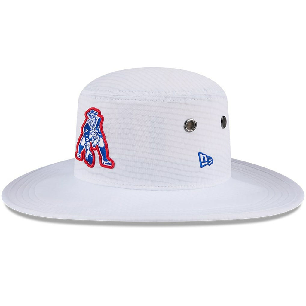New England Patriots New Era 2024 NFL Training Camp Panama Bucket Hat White