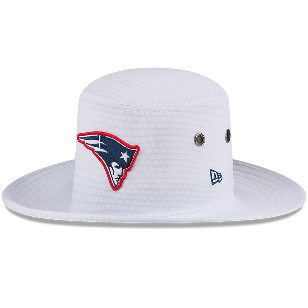New England Patriots New Era 2024 NFL Training Camp Panama Bucket Hat White