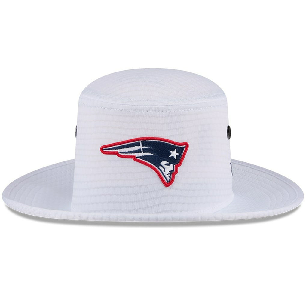 New England Patriots New Era 2024 NFL Training Camp Panama Bucket Hat White