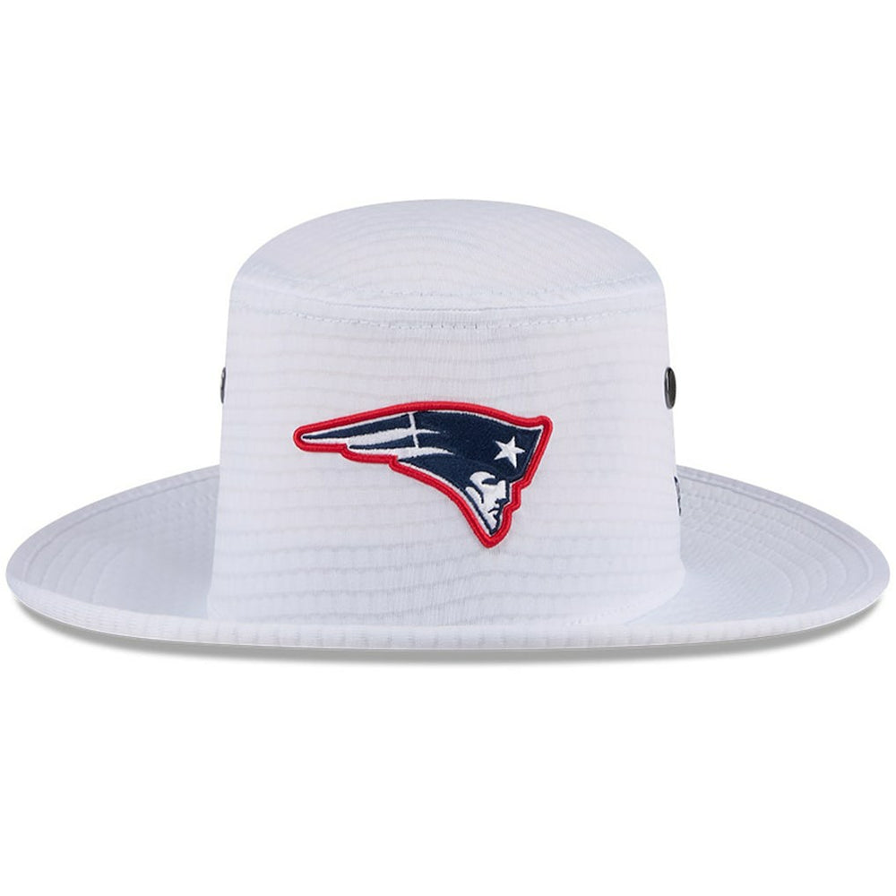 New England Patriots New Era 2024 NFL Training Camp Panama Bucket Hat White