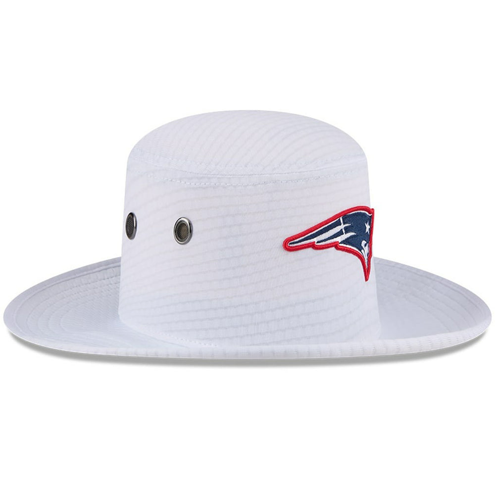 New England Patriots New Era 2024 NFL Training Camp Panama Bucket Hat White