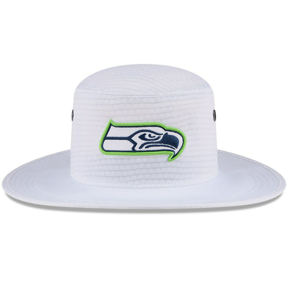 Seattle Seahawks New Era 2024 NFL Training Camp Panama Bucket Hat White