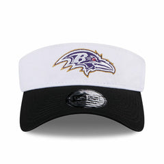 Baltimore Ravens New Era 2024 NFL Training Camp Adjustable Visor White/Black