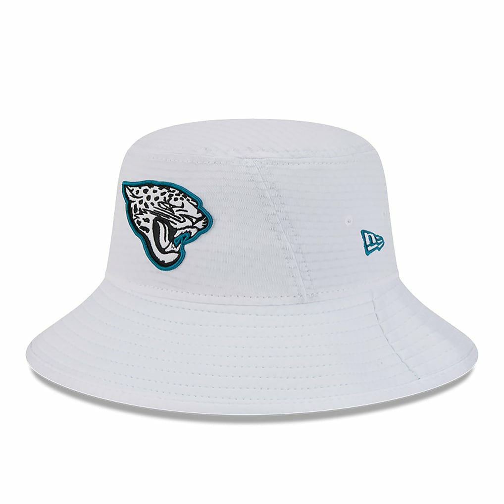 Jacksonville Jaguars New Era 2024 NFL Training Camp Stretch Bucket Hat White