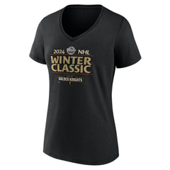 Vegas Golden Knights Fanatics Women's 2024 NHL Winter Classic V-Neck T-Shirt - Black - NHL 200764337