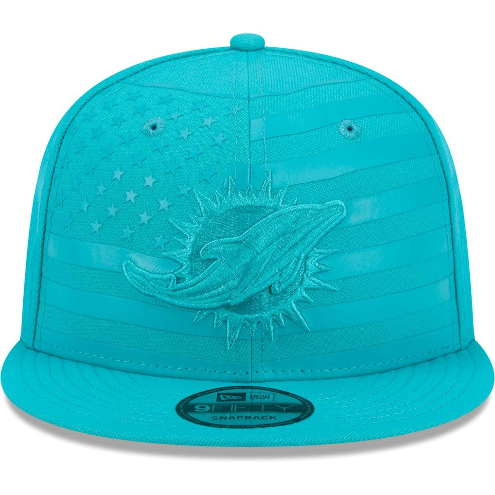 Miami Dolphins New Era Independent 9FIFTY Snapback Hat Aqua
