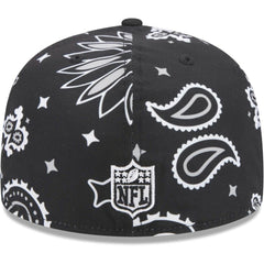 Las Vegas Raiders New Era Paisley 59FIFTY Fitted Hat Black