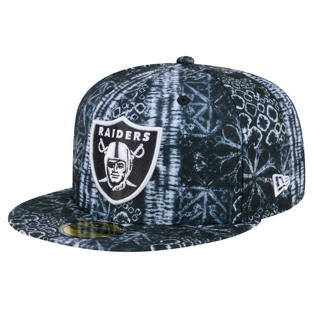 Las Vegas Raiders New Era Shibori 59FIFTY Fitted Hat Black