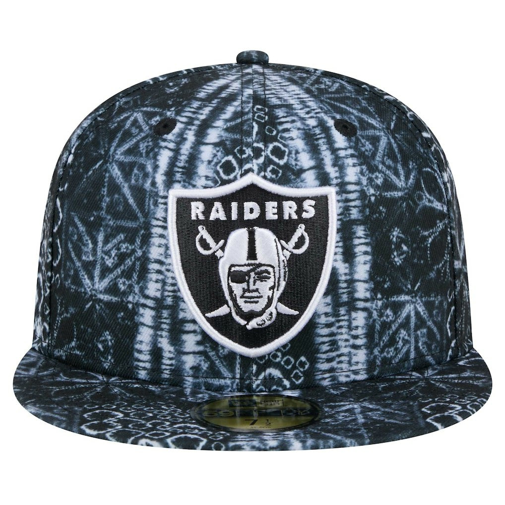 Las Vegas Raiders New Era Shibori 59FIFTY Fitted Hat Black