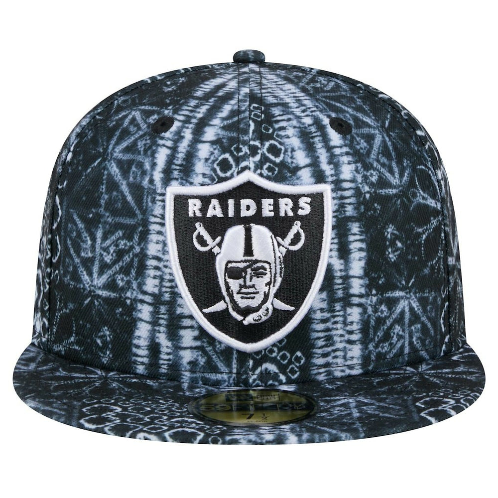 Las Vegas Raiders New Era Shibori 59FIFTY Fitted Hat Black